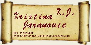 Kristina Jaranović vizit kartica